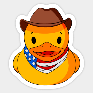 Cowboy Rubber Duck Sticker